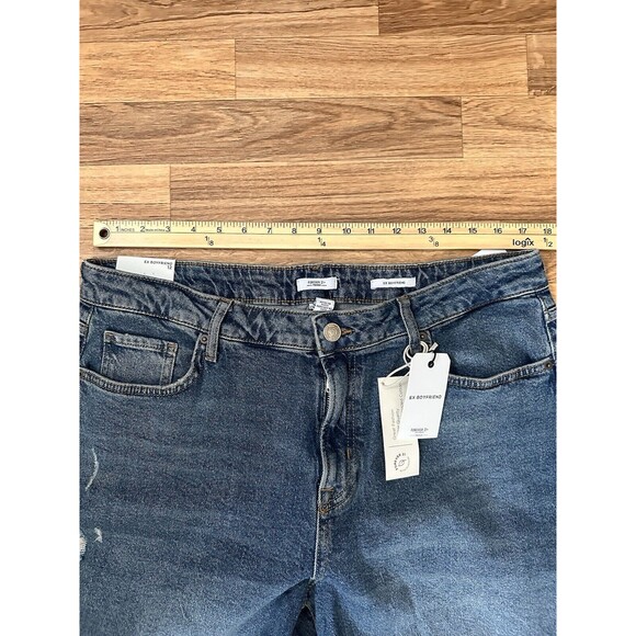 Forever21 Womens Ex Boyfriend Jeans Size 12 Distressed NWT Cropped Ankle - Picture 8 of 11